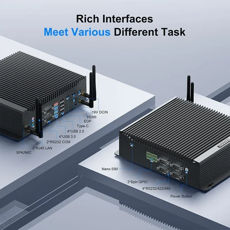 Промышленный компьютер H4-T-i5-10210U 10th Gen Fanless PC Industrial /Embedded C — фото лота 2
