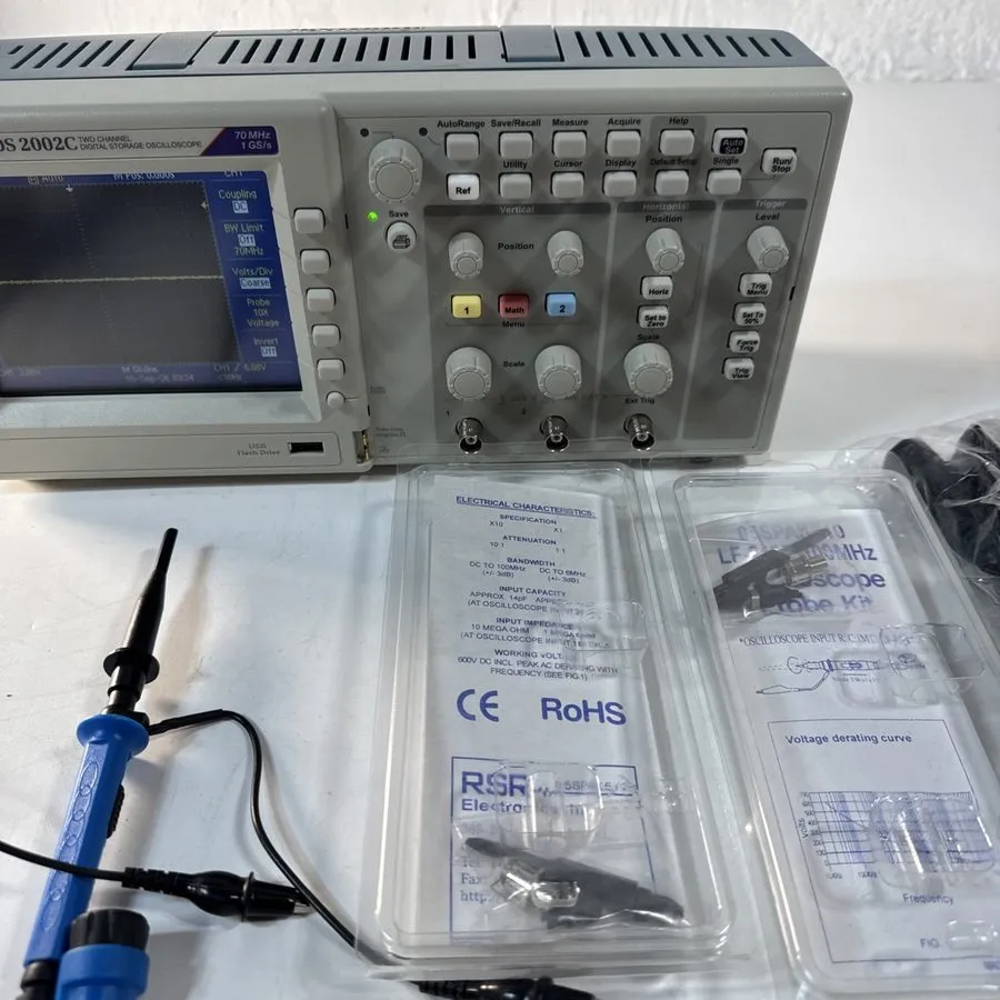 Осциллограф Tektronix TDS2002C Digital Storage Oscilloscope 70MHz 1GS/s 2CH — фото лота 2