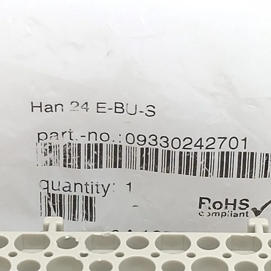 Разъём Harting Heavy Duty Insert Screw Connector, 24-Pin Female, 16A 500VAC