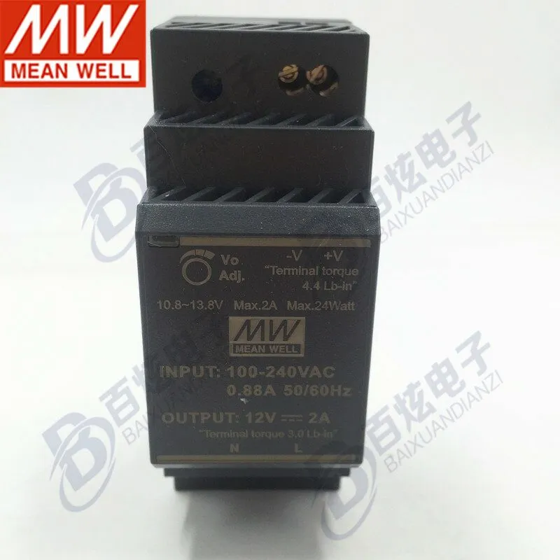 Блок питания Mean Well HDR-30-12 24W 12VDC 2A DIN Rail Switchmode Power Supply