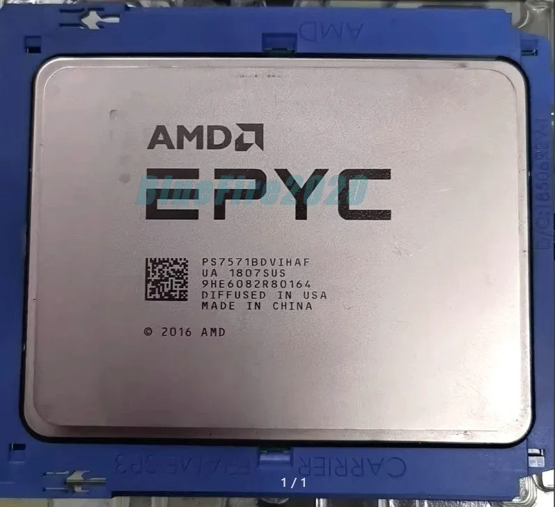 Процессор AMD epyc 7571 32 core 64 threads 64MB 200W 2.20GHz sp3 CPU processor — фото лота 1