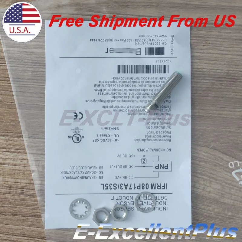 Датчик приближения BAUMER IFRM 08P17A3/S35L PLC INDUCTIVE PROXIMITY SENSOR, M8 2