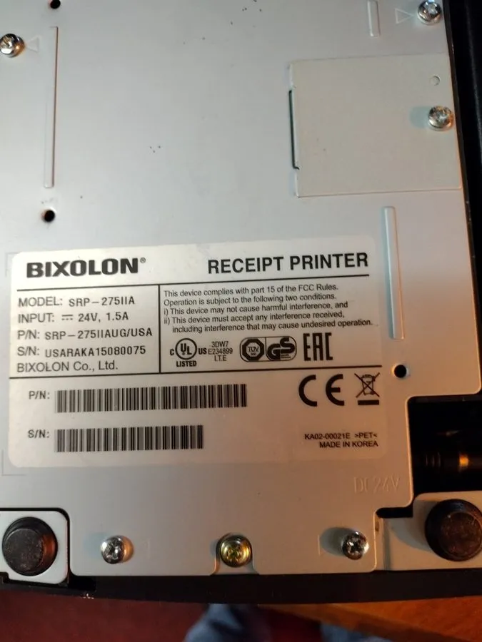 Принтер чеков Bixolon SRP-275III Impact Receipt Printer Serial USB Ethernet Auto