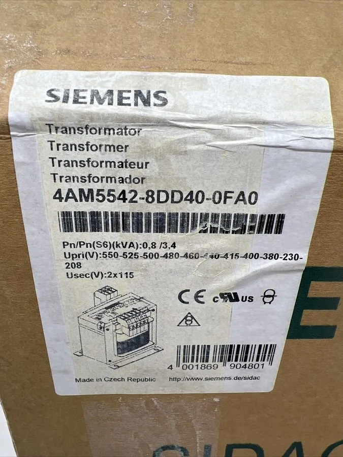 Трансформатор SIEMENS SIDAC 4AM5542-8DD40-0FA0 Isolation Transformer, 1 PH, 0,8k — фото лота 1