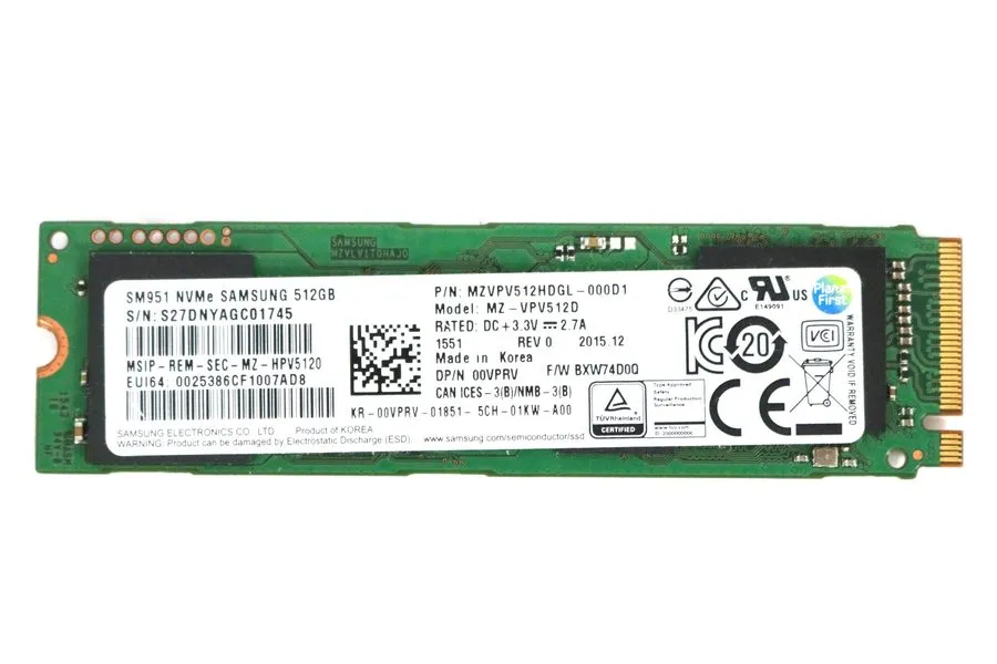 SSD-накопитель Mixed Samsung PM951 512GB M.2 2280 NVMe PCIe 3.0 x4 SSD MZ-VLV512 — фото лота 1