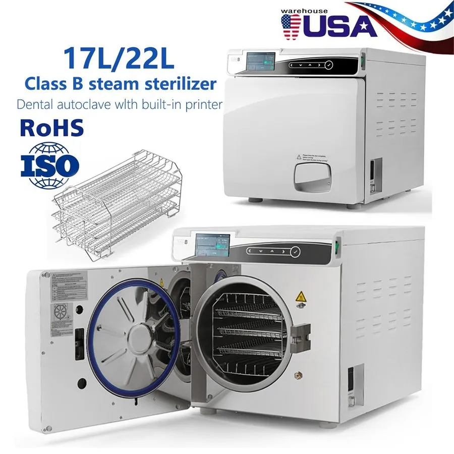 Стерилизатор 17L/22L Dental Autoclave Steam Sterilizer Medical Class B/N with Pr