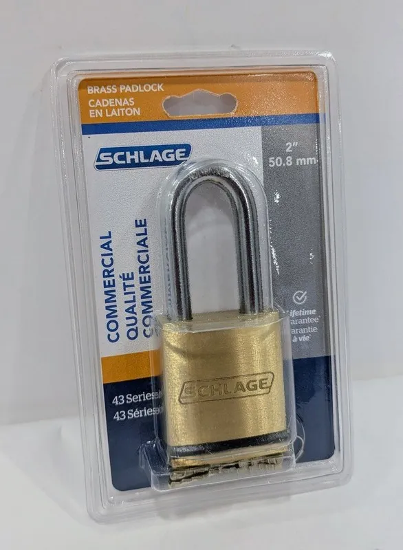 Такелажная скоба 3 Schlage Commercial KS43F2300 Brass Padlock 2" Shackle "C" Key