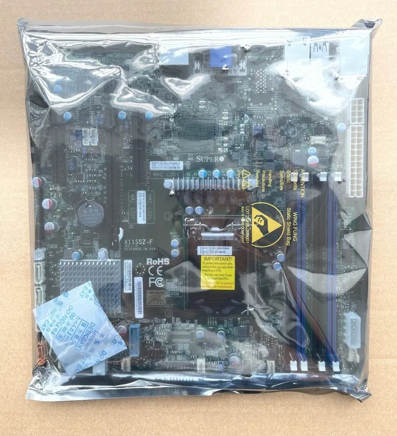 Материнская плата Supermicro X11SSZ-F LGA 1151 Micro-ATX Server Motherboard DDR4