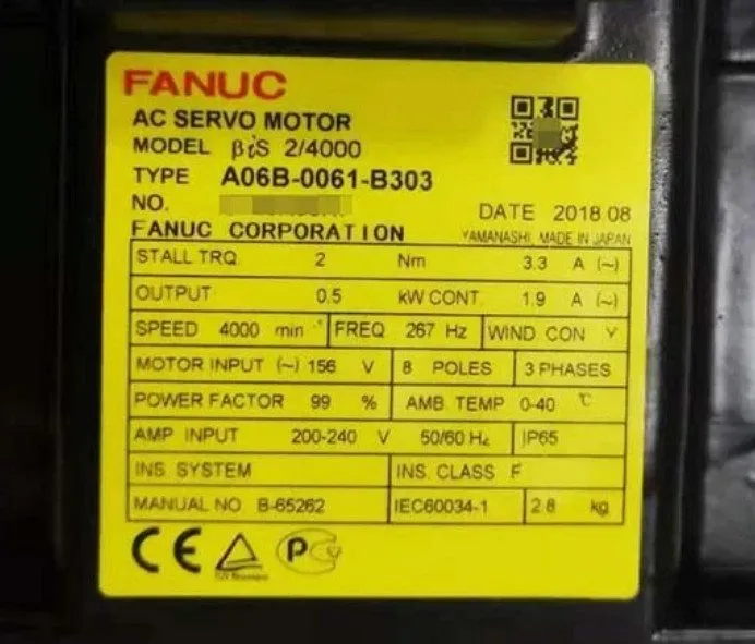 Серводвигатель FANUC A06B-0061-B303 Servo Motor