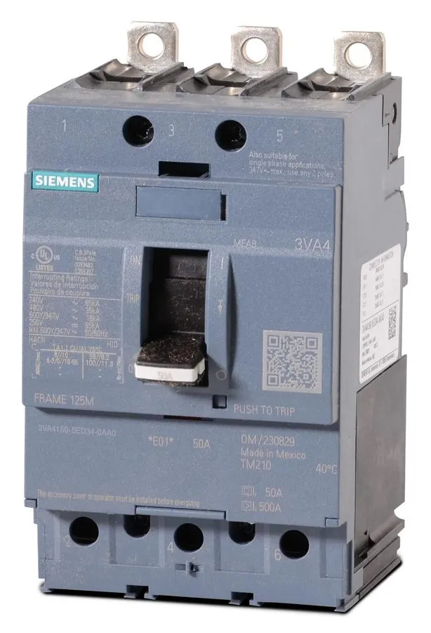 Автоматический выключатель Siemens 3va4150-5ed34-0aa0 50amp circuit breaker type