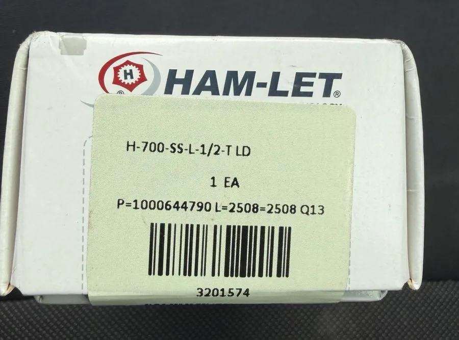 Клапан Ham-Let H-700 Series 1/2" Stainless Steel Ball Valve (H700SSL1/2TLD)