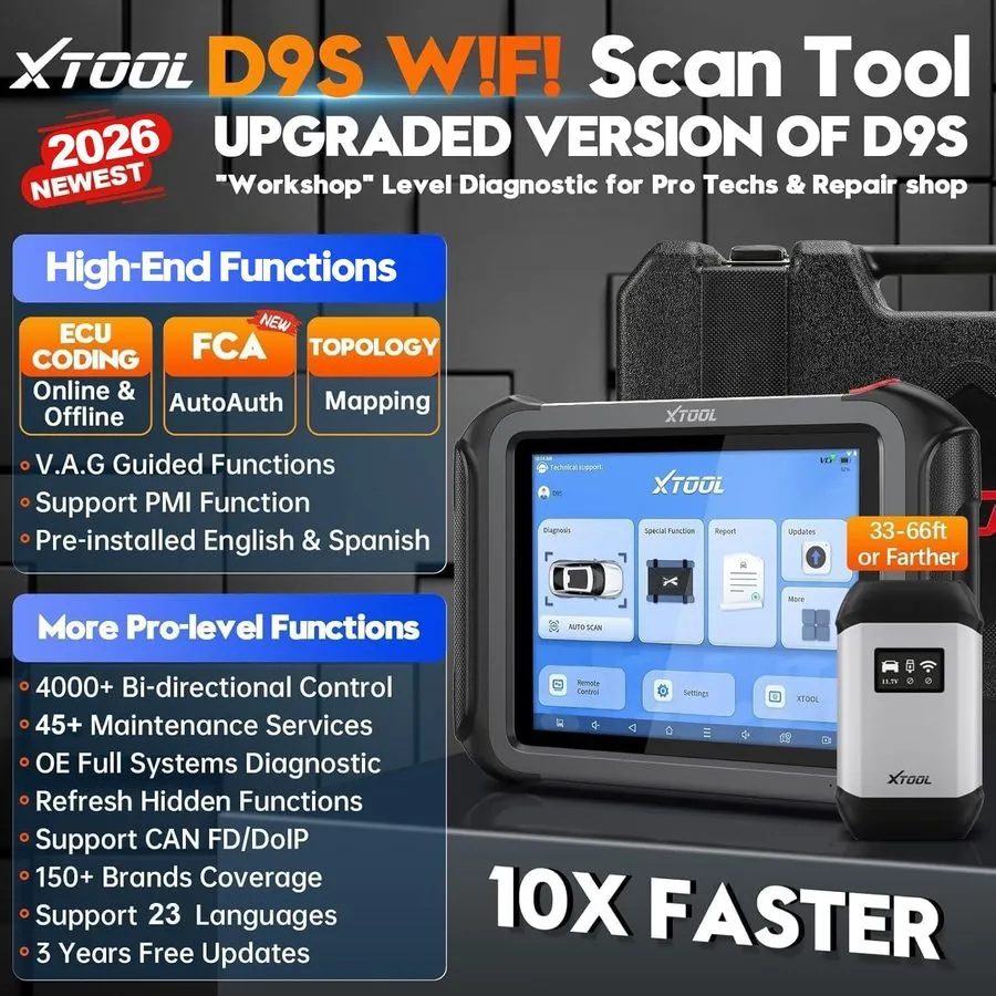 Диагностический сканер 2026 XTOOL D9S V2.0 Bidirectional Scanner Diagnostic Tool — фото лота 1