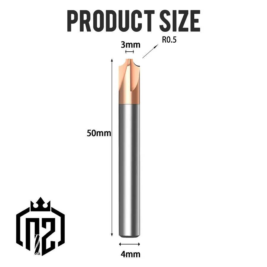Режущий инструмент 4mm R0.5mm Solid Carbide Concave Radius End Mill (Inner R) 4 