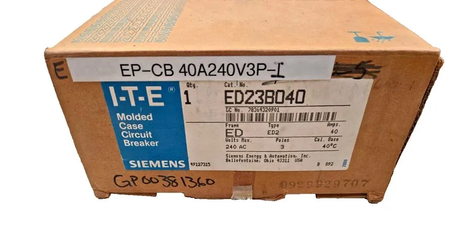 Автоматический выключатель SIEMENS ED23B040 40A Sentron Series Circuit Breaker 3