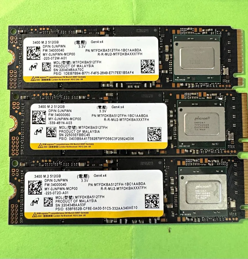 Micron 3400 512GB M.2 2280 NVMe PCIe Gen4x4 Internal SSD DRAM Cache