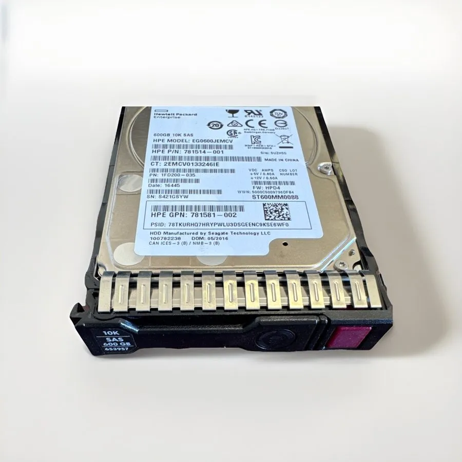 Жёсткий диск 781577-001 781514-001 HP HPE EG0600JEMCV 600GB 12Gbps 10K SFF 2.5" 