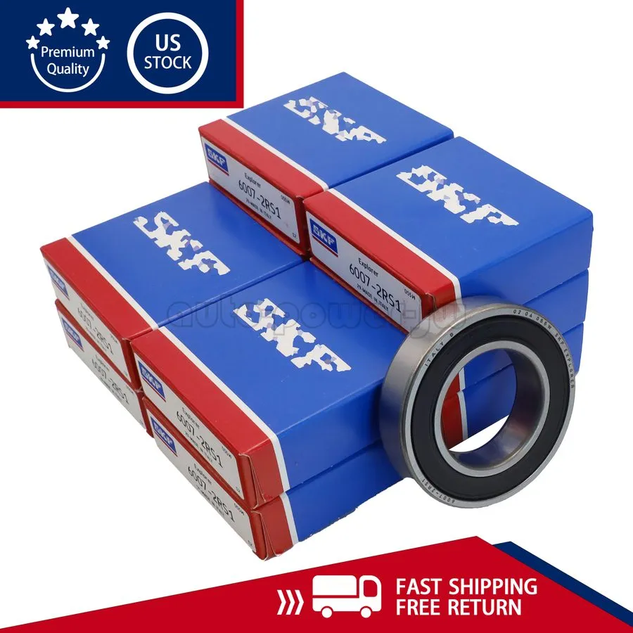 Подшипник SKF 6007 2RS1 DEEP GROOVE BALL BEARING, RUBBER SEALED 35x62x14 mm 6007 — фото лота 1