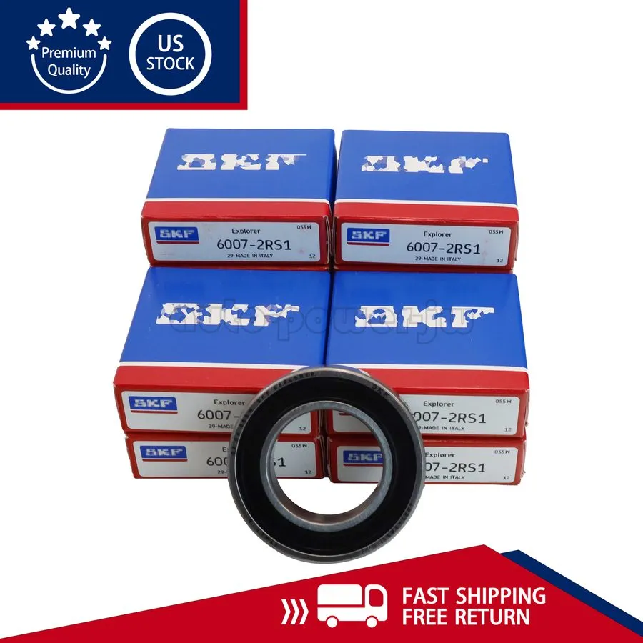 Подшипник SKF 6007 2RS1 DEEP GROOVE BALL BEARING, RUBBER SEALED 35x62x14 mm 6007 — фото лота 2