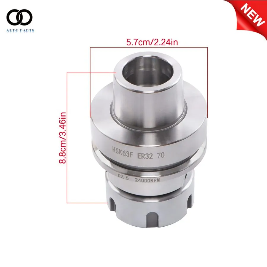 Патрон HSK63F-ER32-70L Collet Chuck Tool Holder G2.5 24000 RPM CNC Router