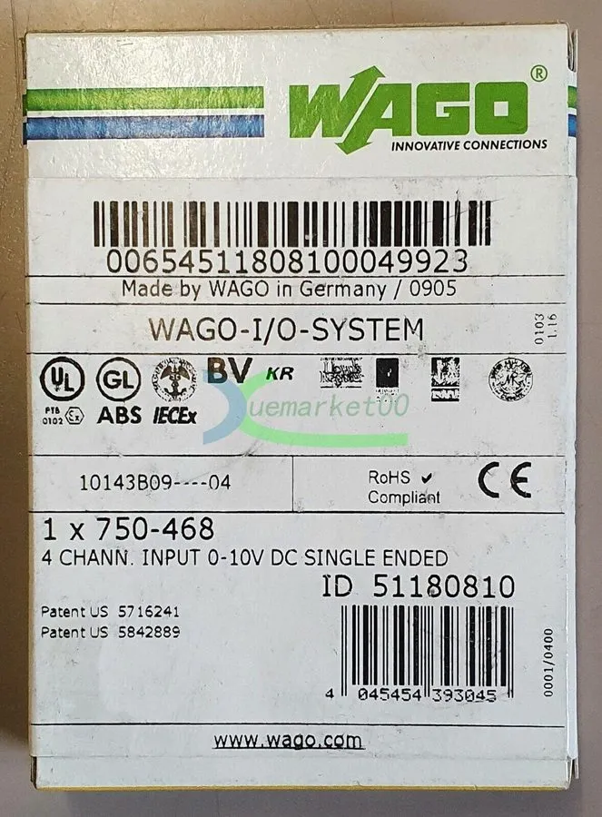 Модуль ввода-вывода WAGO 750-468 4-channel analog input module