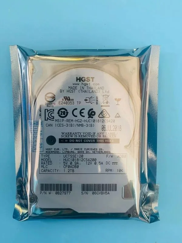 Сервер H.G.S.T 1.2TB HUC101812CS4200 10K 12Gb/s SAS 2.5'' Server Hard Drive