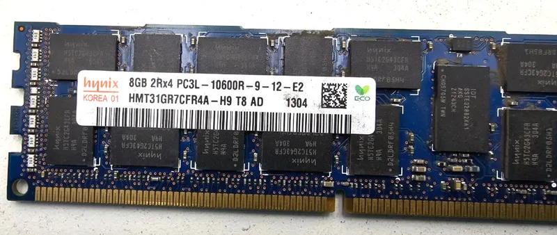 Модуль памяти x 8GB (32GB) 647650-071 HP/Hynix 2Rx4 PC3L-10600R DDR3-1333 server — фото лота 1