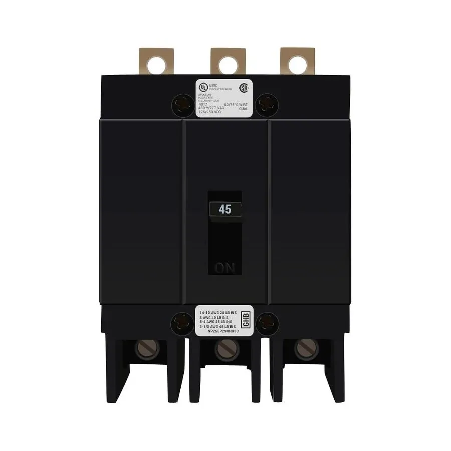 Автоматический выключатель Eaton GHB3045 45 Amp 277/480V 3 Pole GHB Bolt On Circ