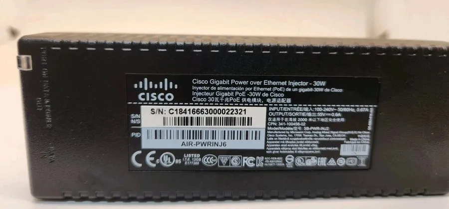 Точка доступа Wi-Fi Cisco Aironet Power Injector 30w 802.3at PoE Access Point AI
