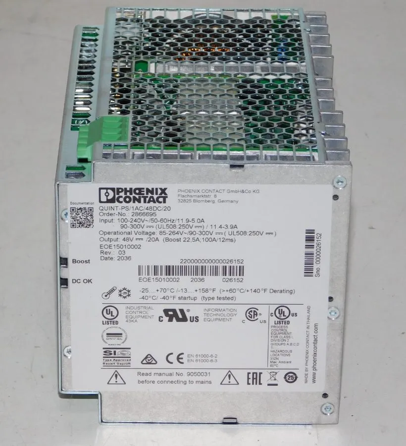 Блок питания PHOENIX CONTACT QUINT-PS/1AC/48DC/20 2866695 Power Supply