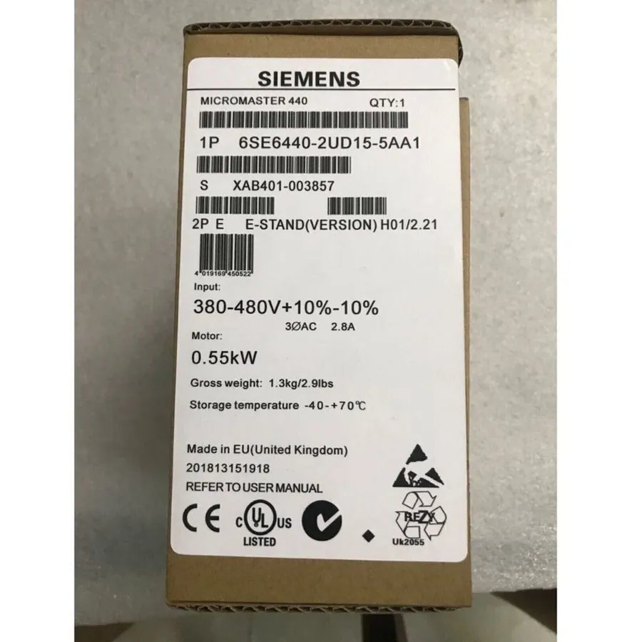 Частотный преобразователь Siemens 6SE6440-2UD15-5AA1 MICROMASTER440 without filt