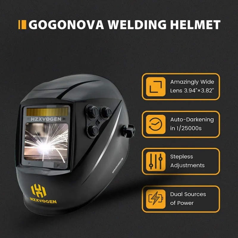 Сварочная маска 3in1 HBM1200 MIG TIG Welder No Gas Inverter 110/230V DC ARC TIG