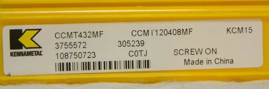 Режущий инструмент KENNAMETAL Carbide Turning Insert CCMT432MF KC9325 1864092