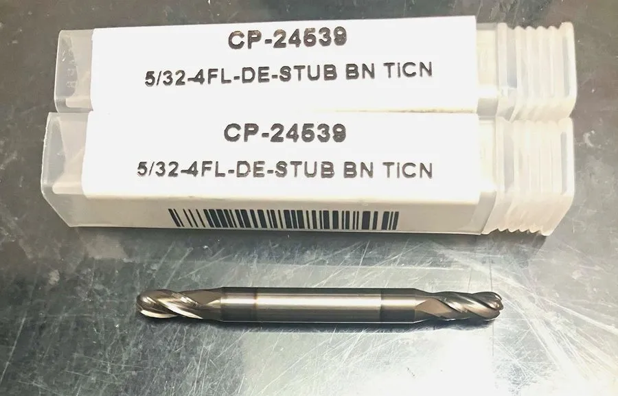 Режущий инструмент Carbide Plus CP-24539 5/32" 4FL Ball Nose End Mill Double End