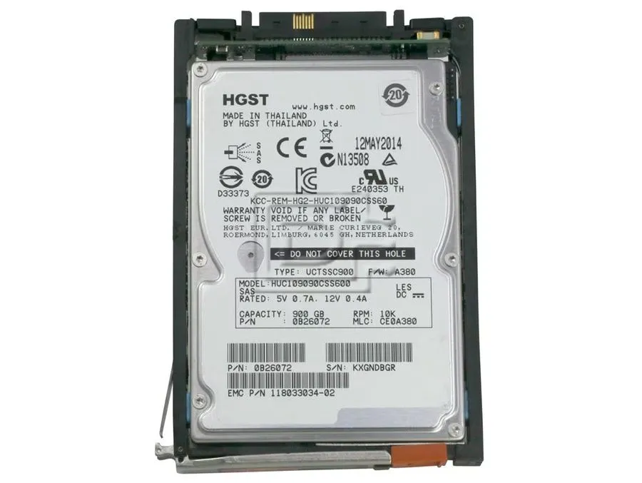 Жёсткий диск EMC 005049206 900GB 10K SAS 2.5" 6G HDD VNX5100/5300 V3-2S10-900 Ha