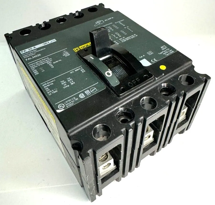 Автоматический выключатель SQUARE D THERMAL MAGNETIC CIRCUIT BREAKER FAL34020 20