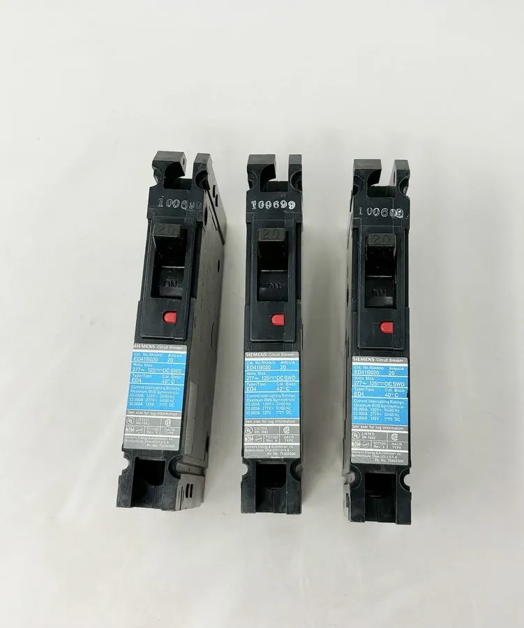 Автоматический выключатель ED41B020 Siemens Sentron Circuit Breaker Type ED4 20A