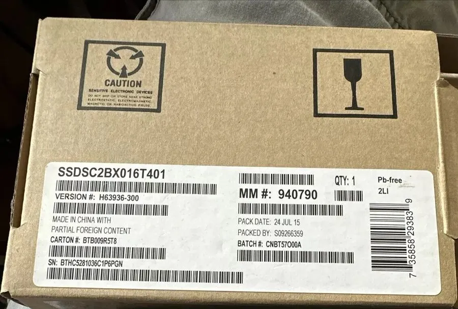 SSD-накопитель Intel DC S3610 Series 1.6TB SSD 02CC4N 2.5" SSDSC2BX016T4 SATA En