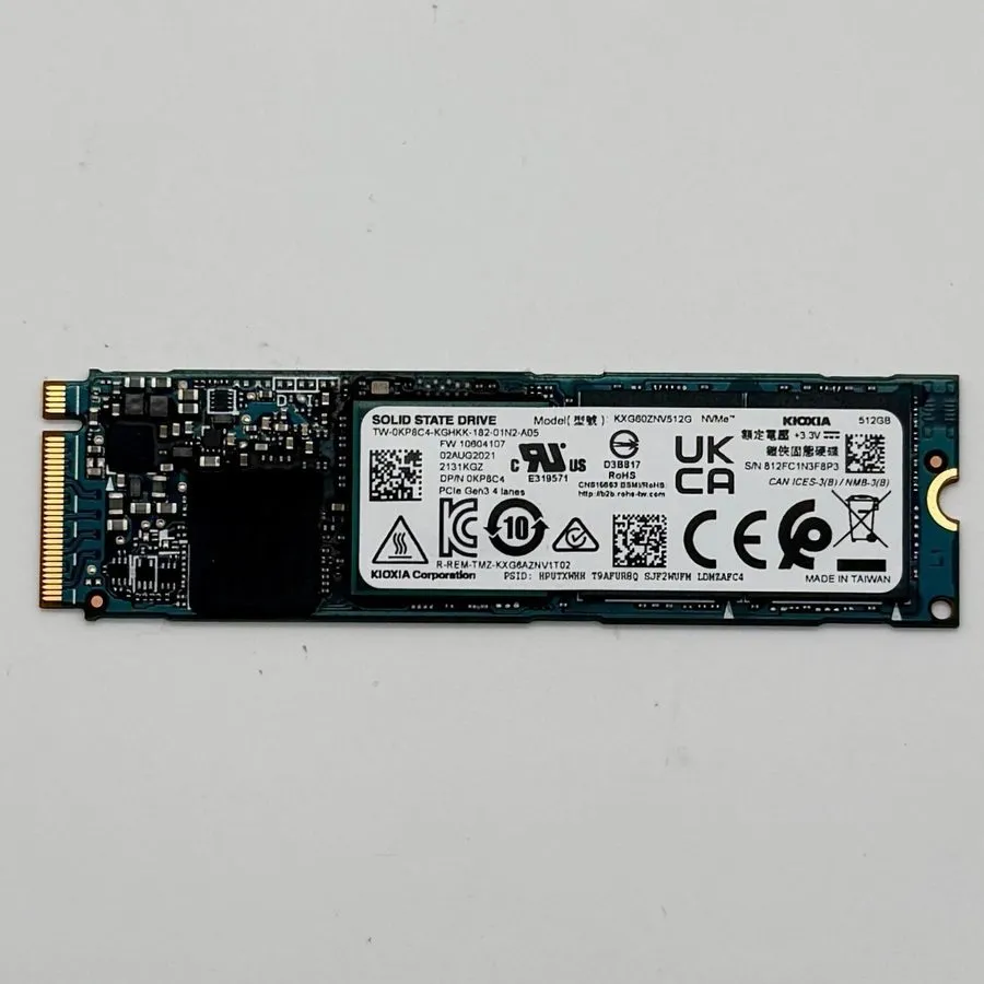 SSD-накопитель Kioxia 512GB M.2 2280 NVMe PCIe SSD KXG60ZNV512G 87% health
