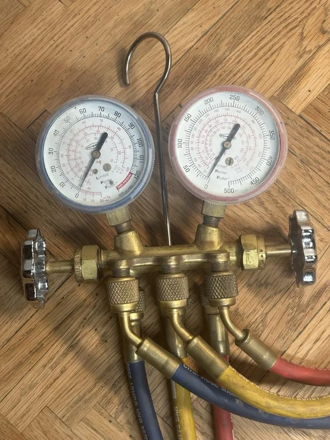 Манометрический коллектор Imperial 2-Valve HVAC Refrigerant Manifold Gauge Set w — фото лота 2