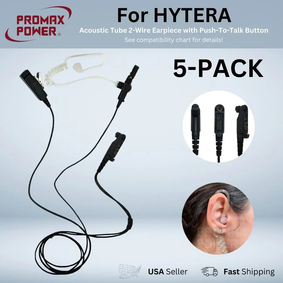 Гарнитура Wholesale 2-Wire Acoustic PTT Earpiece для Hytera Radios PD600, PD602G