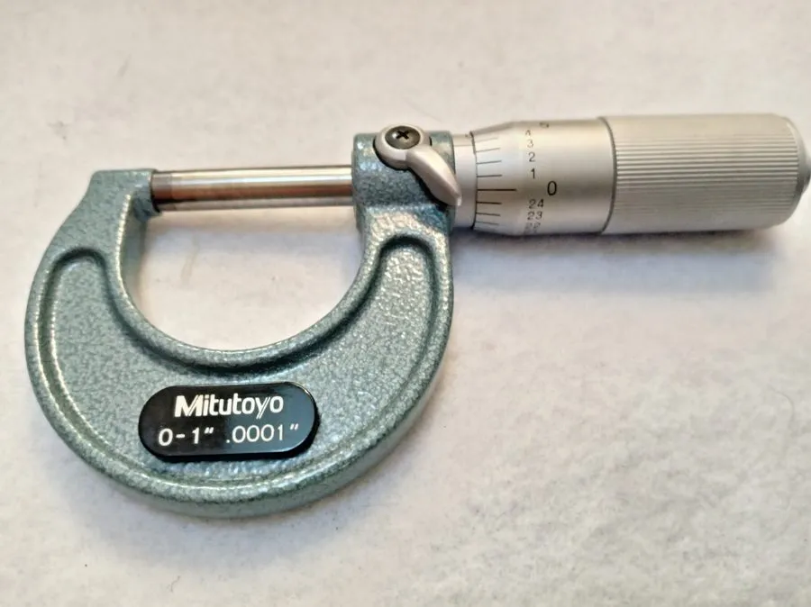 Микрометр MITUTOYO 103-135 Micrometer .0001 Friction Thimble W/Box/Instructions  — фото лота 2