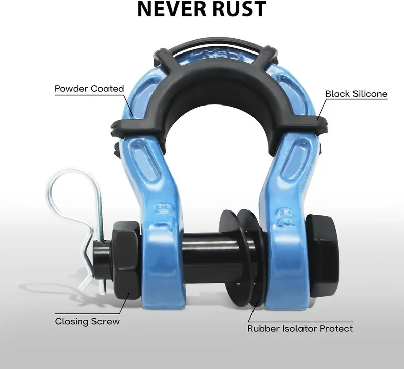 Такелажная скоба Shackles 3/4" D Ring Shackle 77,000Ibs(35T) Break Strength with