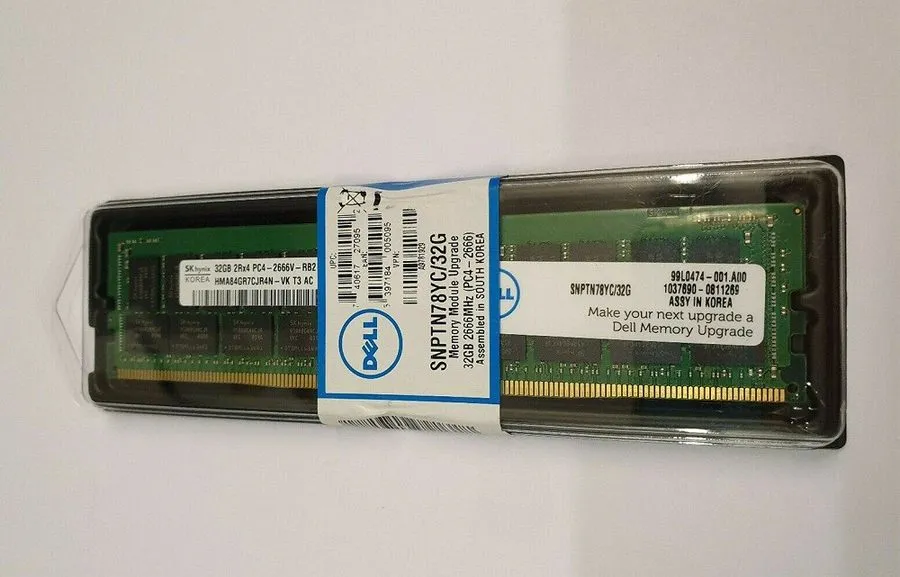 Модуль памяти A9781929 32GB DDR4-2666MHz RDIMM RAM Dell Precision T5820 T7820 T7