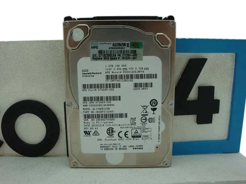 Жёсткий диск 872285-002 0 Hours BULK HPE 1.2TB SAS 12G 10K SFF ST HDD
