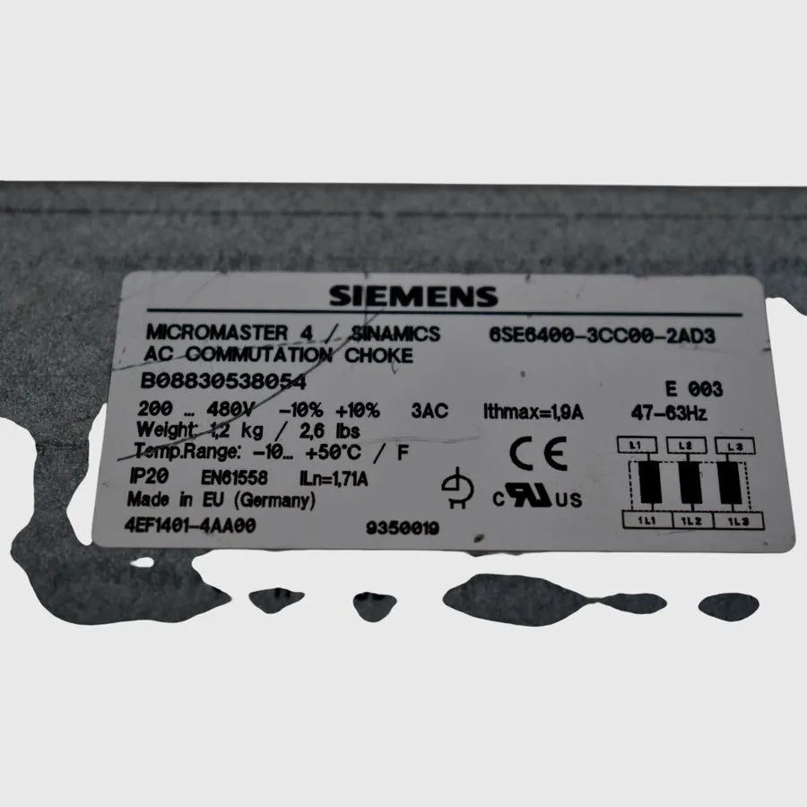 Частотный преобразователь Siemens 6SE6400-3CC00-2AD3 Sinamics Micromaster 4 AC C