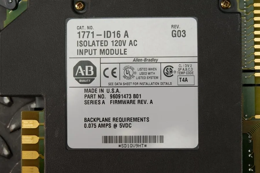 Модуль ввода-вывода Allen-Bradley 1771-ID16/A Input Module with 1492-CABLE025R — фото лота 2