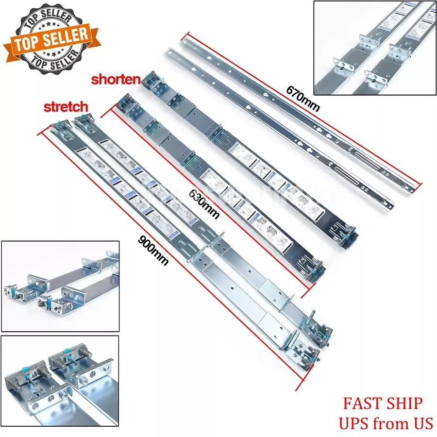 Комплект направляющих Dell PowerEdge R620 R640 R440 R6415 R320 1U Static yRails 