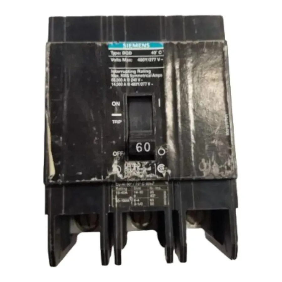Автоматический выключатель Siemens BQD360 60A, 480V AC Molded Case Circuit Break