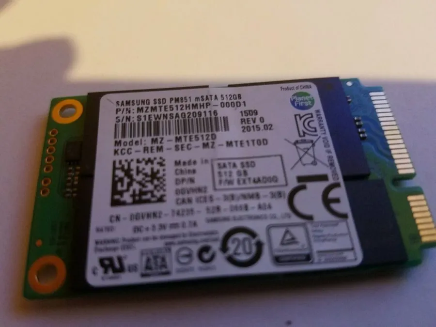 SSD-накопитель Samsung PM851 512GB mSATA SATA Internal SSD MZMTE512HMHP-000D1 MZ