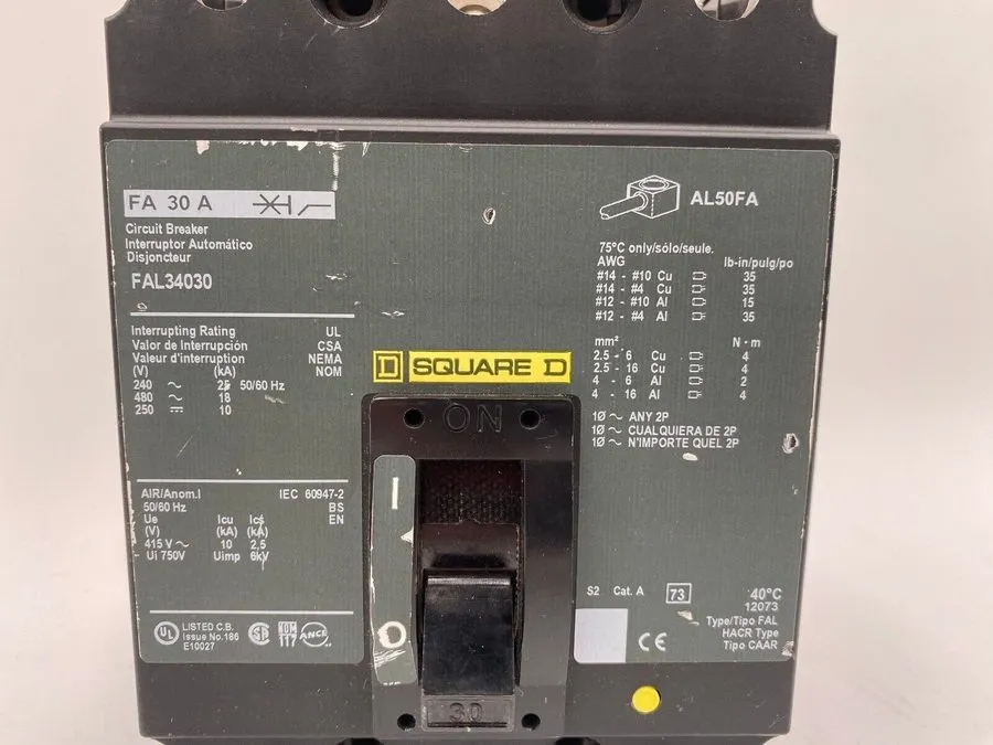 Автоматический выключатель Square D FAL34030 480 V AC 250 V DC 30 A 3 P Circuit